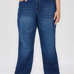 Style Quotient Plus Women Classic Bootcut High-Rise Light Fade Stretchable Jeans-image-75