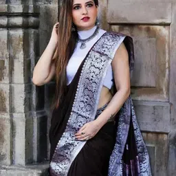 Moda Rapido Woven Design Pure Silk Banarasi Saree image 3