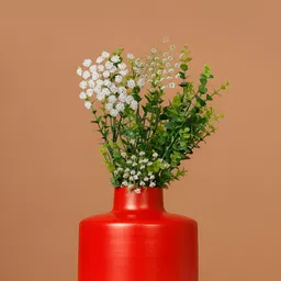 CASA DECOR Red Matte Flower Vase-image-69