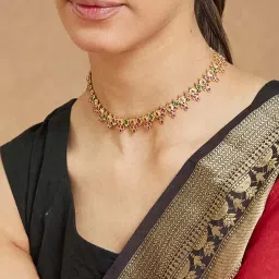 fabindia fashion Fabindia Women Multi-Color Metal Short Necklace-picture-21