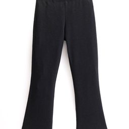 Honeyhap Premium Cotton Elastane With Bio Finish Full Length Ribbed Leggings Solid Colour - Black-picture-42