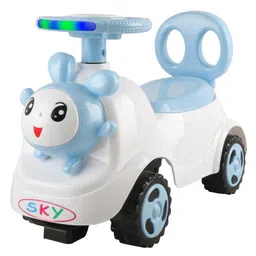 JoyRide Baby Bunny Delux Ride On Panda with LED Lights & Music - Big Backrest - Under Seat Storage Utility Box - Rider for Kids - Boys - Girls - Age Group 1 to 3 Years Ride on-Blue-picture-14