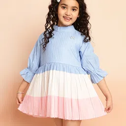 ISHTI  Three Fourth Sleeves Pleated  Top - Multi Colour-picture-22