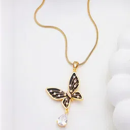 Ashnera Women Gold-Plated Circular Pendant with Chain-picture-30