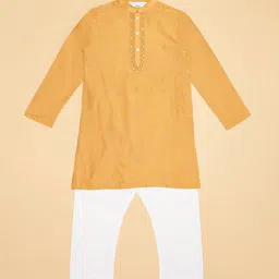indus route by Pantaloons Boys Floral Regular Kurta with Pyjamas image 2