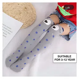 MOMISY Polka Dots Designed Socks - Grey image 3