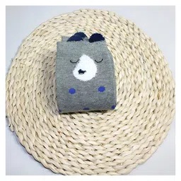 MOMISY Polka Dots Designed Socks - Grey image 4