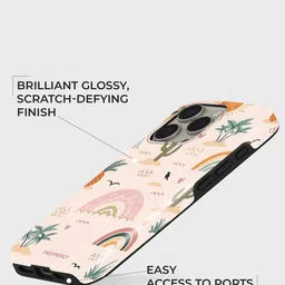PEEPERLY Women Desert Oyasis Printed iPhone 14 Impact Resistant Back Case image 3