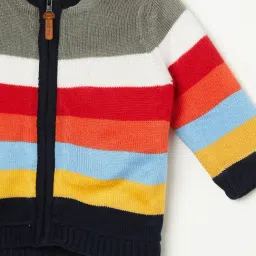 Juniors By Lifestyle Multicolor Regular Fit Striped Sweater image 3