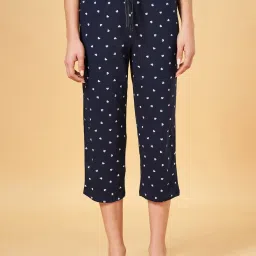 Dreamz by Pantaloons Navy Cotton Printed Capris image 1