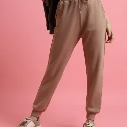 Forever 21 Peach Regular Fit Mid Rise Joggers image 1