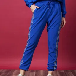 Globus Blue Regular Fit High Rise Joggers image 1