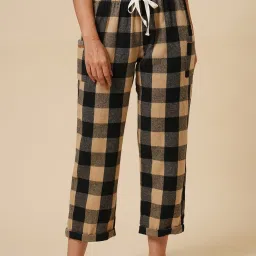 Chemistry Black Cotton Checks Pyjama image 1