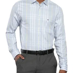 Tommy Hilfiger Breezy Blue Cotton Regular Fit Checks Shirt image 1