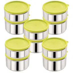 Magnus Green Stainless Steel Easy Lock Container - Set of 10 image 1
