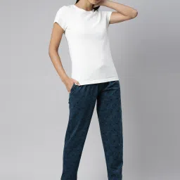 Kryptic Teal Blue Printed Pyjamas image 4