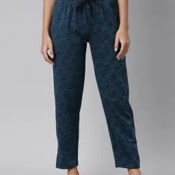 Kryptic Teal Blue Printed Pyjamas image 1