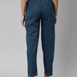Kryptic Teal Blue Printed Pyjamas image 2