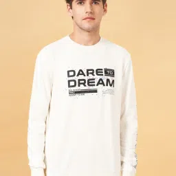 YU by Pantaloons White Regular Fit Printed Sweatshirt image 1