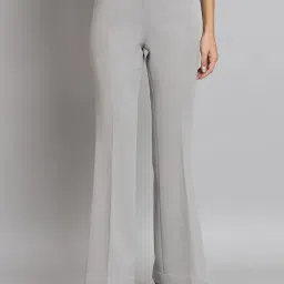 Powersutra Grey Polyester Regular Fit Trouser image 1