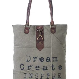 Mona B Grey Textured Large Tote Bag image 1