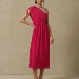 aarke Ritu Kumar Pink Regular Fit Midi Dress image 1