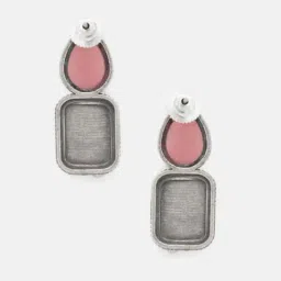 Priyaasi Pink Crystal Stone Studded Drop Earring image 4