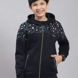 Monte Carlo Kids Navy Printed Full Sleeves Sweatshirt image 1