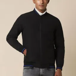 Allen Solly Black Regular Fit Bomber Jacket image 1