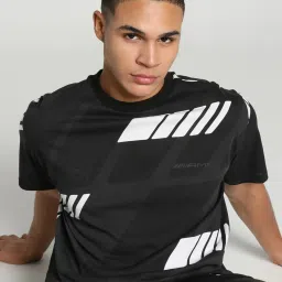 Puma AMG Statement Motorsport Black Cotton Relaxed Fit Printed Sports T-Shirt image 1