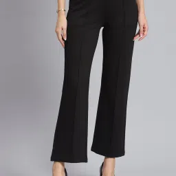 Monte Carlo Black Regular Fit Mid Rise Trousers image 1