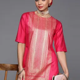 Indo Era Pink Printed Kurta image 5