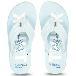 Sunshine by Bata Women's FLUFFIES TH Blue Flip Flops image 1