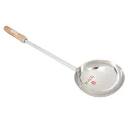 HAZEL Steel Jumbo Tadka Pan Long Wooden Handle 28 cm, 600 ml, Silver-image-26