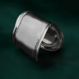 ToniQ Silver Broad Cuff Bracelet For Women image 1