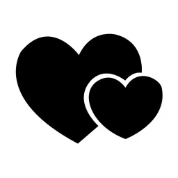 eCraftIndia Black MDF "2 Heart" Wall Art Cutout image 3