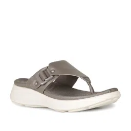 Bata Women's CRICE Grey Thong Wedges image 1