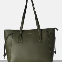 Allen Solly Green Textured Free Size Shoulder Handbag image 1