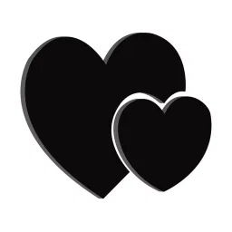 eCraftIndia Black MDF "2 Heart" Wall Art Cutout image 4