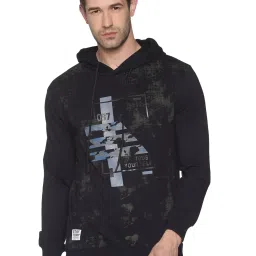 showoffff SHOWOFF Navy Cotton Slim Fit Printed Sweatshirt image 1