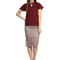 Rare Red Regular Fit Top image 4