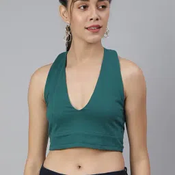 Cation Green Fitted Crop Top-image-41