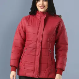 BUYNEWTREND Maroon Regular Fit Jacket image 1