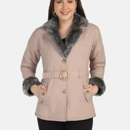 BUYNEWTREND Beige Regular Fit Jacket image 1