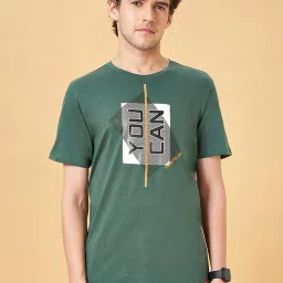 Ajile by Pantaloons Sage Cotton Slim Fit Printed T-Shirt image 1