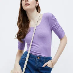 Ginger by Lifestyle Purple Striped Top image 1