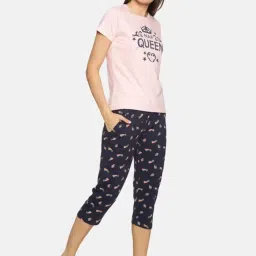 Kryptic Baby Pink Printed T-Shirt With Carpis image 3