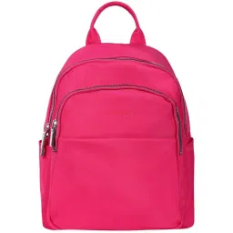 Lino Perros Fuchsia Synthetic Solid Backpack - 12.3 Ltrs image 1