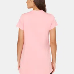 Zivame Pink Graphic Print T-Shirt image 2