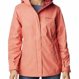 Columbia Orange Hooded Raincoat Jacket image 1